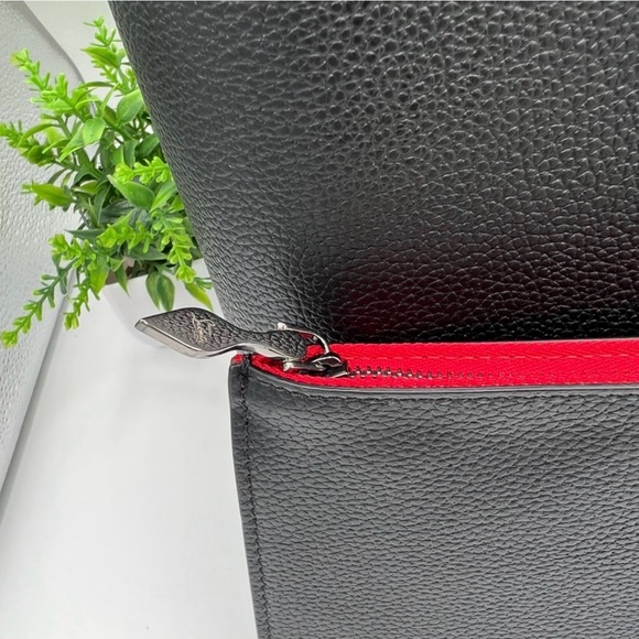 CHRISTIAN LOUBOUTIN Cabata GM Leather Tote Bag Black with Pouch and dustbag ❤️ - Picture 4 of 11